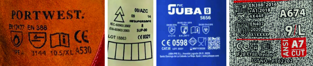 pictogramas en guantes de trabajo – PREVENFOR Pictogramas en guantes de trabajo - PREVENFOR